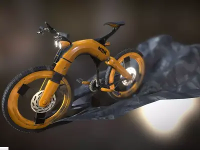 BZZZ BIKE CONCEPT by MBK 1993 Low-poly 3D model