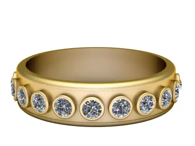 18K Gold Pear   Cut Diamond 3D print model
