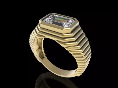 Antique Emerald Ring 3D print model
