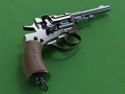 Nagant M-1895 Low-poly 3D model