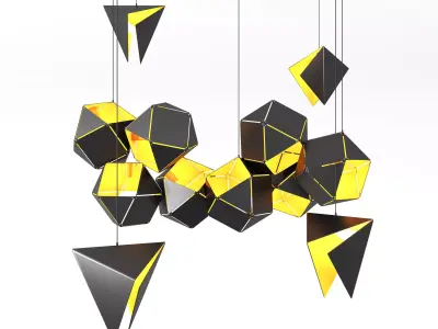 Welles Long Chandelier 3D model