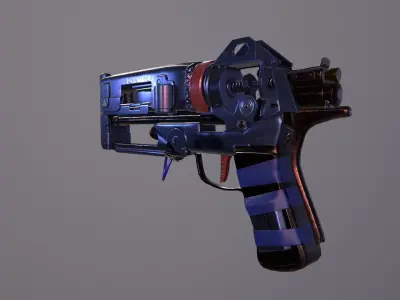 Scrap Pistol Low-poly 3D model