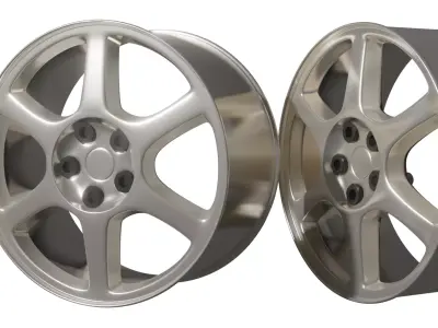 Mitsubishi Lancer Evolution Rims - 3D Free low-poly 3D model