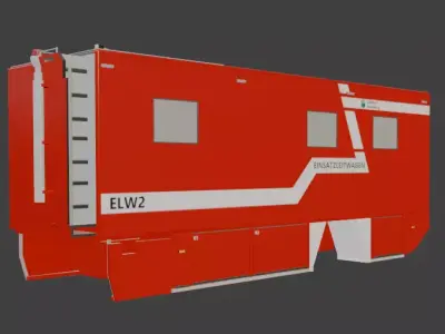 Einsatzleitwagen - Command Vehicle Low-poly 3D model