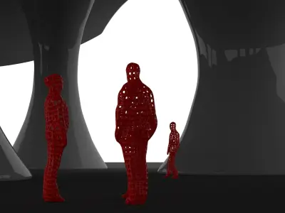 Organic Pavilion Structure 3D model