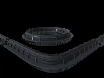 Concept Dam Wall Kit 3D model