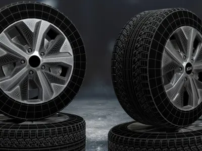 kia car tyre 3D model