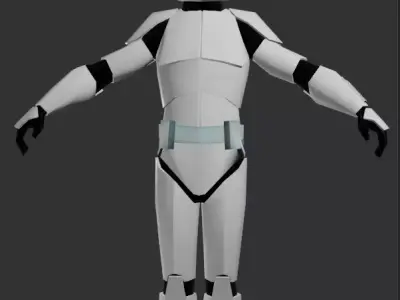 Clone Trooper Low Poly Phase 1 Free 3D model