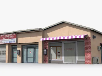 Japanese House x20 Low-poly 3D model