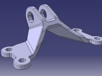GE jet engine bracket 1 Free 3D model