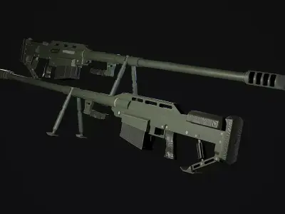 Snipex Alligator Anti-Material Sniper Rifle Low-poly 3D model