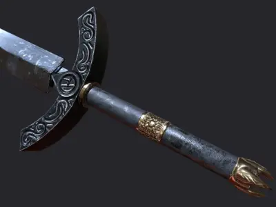 Fantasy Stylish Weapon- Dan Sword Low-poly 3D model