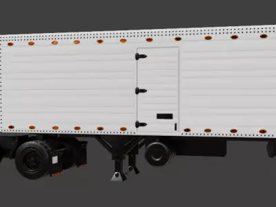 PETERBILT refrigerated semi-trailer 3D print model