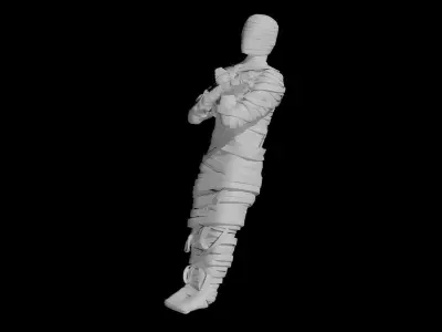 Mummy statue Low-poly 3D model