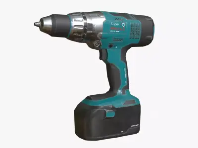 Electrical Drill Low-poly 3D model