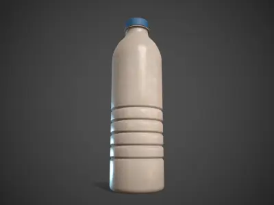 Dirty Plastic Bottle Low-poly 3D model