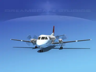 SAAB SF340 HAL 3D model