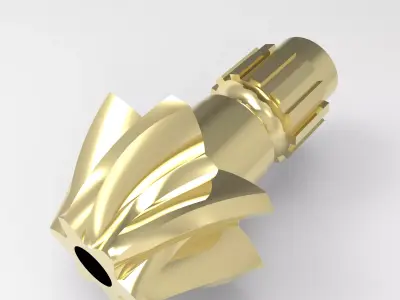 Helical Bevel Gear Free 3D print model