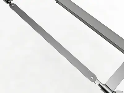 Hacksaw saw with wooden handle 3D model