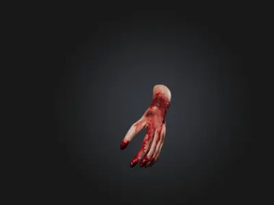Bloodly Body part Low-poly 3D model