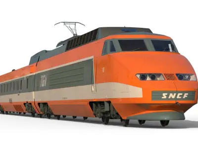 TGV high speed train 3D model