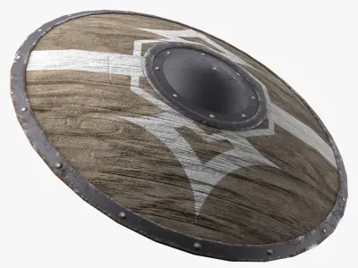 Shield Low-poly 3D model 10