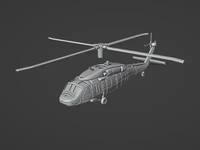 Sikorsky UH-60 Black Hawk 3D print model