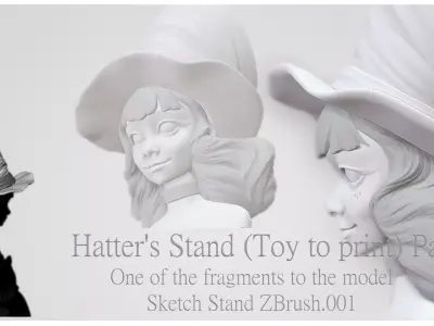 Hatters Stend - Toy model to print Part 01 Free 3D print model Free 3D print model
