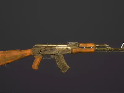 AK-47 old version Low-poly 3D model