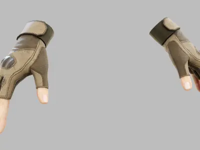 Tactical Gloves Low-poly 3D model shop