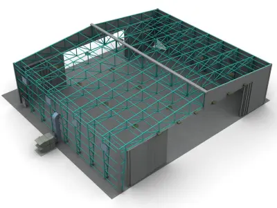 Hangar and Bunker Collection 3D model