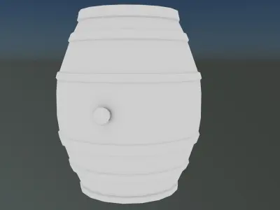 Low Poly 3D Barrel Prop Low-poly 3D model