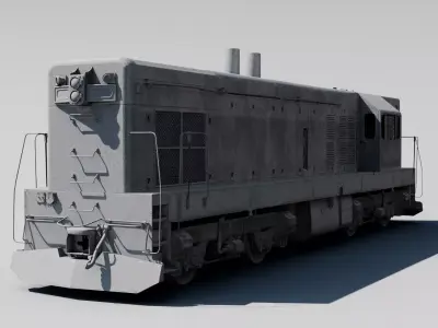 EMD G8u Cuban Diesel Locomotive Low-poly 3D model