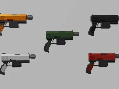 Warhammer 40k Stub Gun Low-poly 3D model