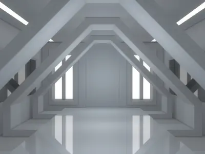 Sci Fi Tunnel 3D model 58