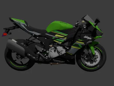 2020 KAWASAKI ZX6R Low-poly 3D model