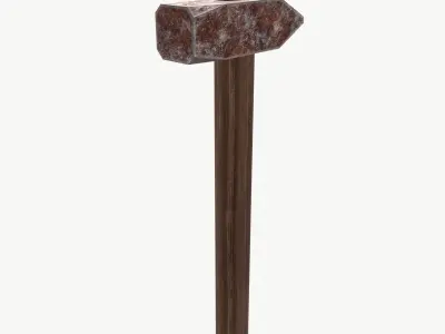 Rusty Hammer Low-poly 3D model