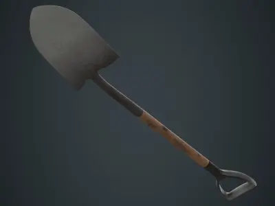 Shovel 1B Low-poly 3D model