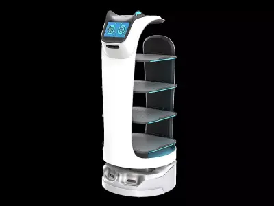 Modern Restaurant Robot Low-poly 3D model