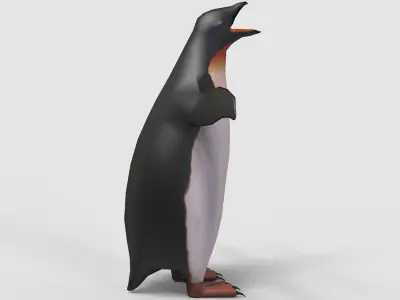 Penguin game ready Low-poly 3D model