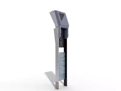 Sci-Fi Walk Signal Low-poly 3D model