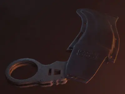 Karambit knife Low-poly 3D model order