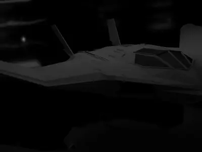 STEALTH SPACECRAFT BOMBER LOW POLY Low-poly 3D model