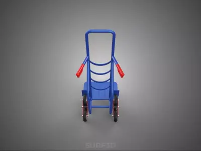 SIX WHEEL STAIR CLIMBING CLIMBER HAND TRUCK BARROW TROLLEY CART 3D model