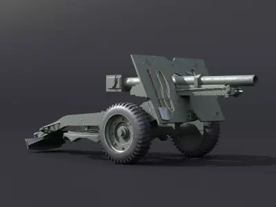 Ordnance QF 25 Pounder 3D model