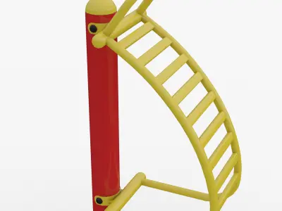 Outdoor fitness Equipment back stretching stand model 3D model