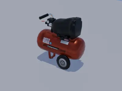 Air compressor Free low-poly 3D model