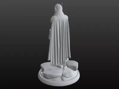 Mandalorian Inspired Female Warrior STL 3D print model