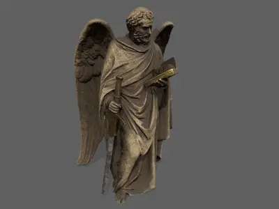 Old Man Statue Low-poly 3D model purchase