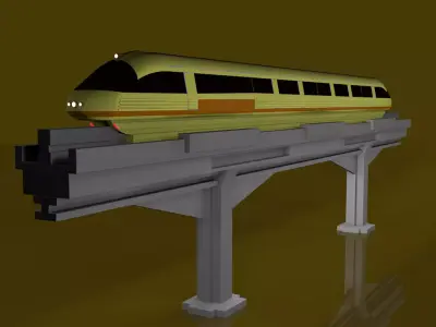 Monorail train 3D model purchase